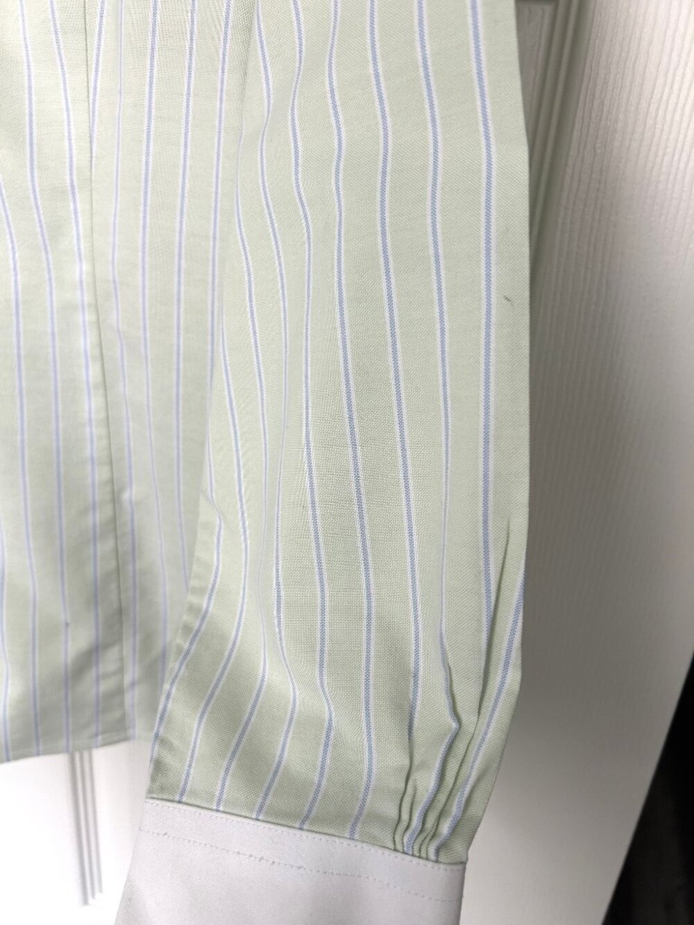 Brooks Brothers Shirt Womens 12 Supima Cotton Green Stripe Button Up - Picture 5 of 7